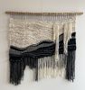 Wall Hanging "Echo in Black & White" | Macrame Wall Hanging in Wall Hangings by Tissage Sauvage. Item composed of wood and cotton in boho or japandi style