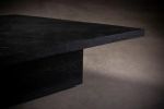 Adamas Black Oak Dining Table | Tables by Aeterna Furniture. Item made of oak wood