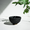 Large Treasure Bowl in Textured Black Concrete & Brass | Decorative Bowl in Decorative Objects by Carolyn Powers Designs. Item made of brass with concrete works with minimalism & contemporary style