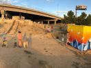 Paper Plane Abstract | Street Murals by Josh Scheuerman | Bike trail 9 Line Bike Park in Salt Lake City. Item composed of synthetic