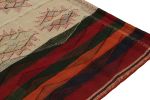 Vintage Qashqai Persian kilim in Beige with Multicolor | Area Rug in Rugs by Rug and Kilim