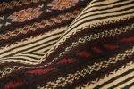 Vintage Afghan Kilim in Beige, with Geometric Pattern | Area Rug in Rugs by Rug and Kilim. Item composed of wool