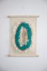 WITHIN TURQUOISE | Woven Tapestry | Wall Hangings by Melodie Nicolle. Item composed of fiber compatible with boho and contemporary style