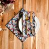 Dining Napkins | Adoba - Set of 4 | Linens & Bedding by ichcha. Item composed of cotton in contemporary or art deco style