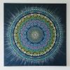 Aurora | Northern Lights Mandala Masterpiece | Oil And Acrylic Painting in Paintings by Kriandala