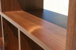 Black Walnut Bookshelf with Curly Maple Splines | Book Case in Storage by Miikana Woodworking. Item composed of wood