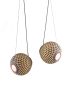 Knitted Pendant Light - Falling 50cm | Pendants by Ariel Zuckerman Studio. Item composed of fabric and glass