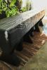 solid wood beam bench, foraged by fire. | Benches & Ottomans by VISCERAL HOME STUDIO. Item composed of oak wood in japandi or industrial style