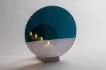 Onnda Flame Concentric M candleholder-Deep Sea | Candle Holder in Decorative Objects by Catrinel Săbăciag. Item composed of marble & glass compatible with minimalism and mid century modern style