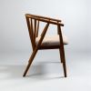 Oslo Spindle-Back Wooden Dining Chair | Chairs by Kleinhaus Furniture. Item made of wood with fabric works with mid century modern & contemporary style