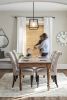 Traditional Farmhouse Table with Turned Legs | Dining Table in Tables by Hazel Oak Farms. Item made of oak wood works with minimalism & country & farmhouse style