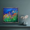 Midnight Dream III | Oil And Acrylic Painting in Paintings by Checa Art. Item made of canvas