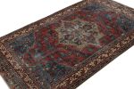 Vintage Zeki Müren Rug in Red & Blue Geometric patterns | Area Rug in Rugs by Rug and Kilim