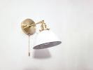 Pull Chain Directional, Wall Brass Sconce, Coastal Light | Sconces by Retro Steam Works. Item made of brass works with modern style