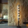Heliconia | Sculptural Ceramic & Solid Wood Floor Lamp | Lamps by Naaya Studio. Item made of wood & metal compatible with boho and minimalism style