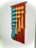 Mango Groove: Small Dimensional Boho Wall Hanging | Wall Sculpture in Wall Hangings by Cadence by Clarity Craft Studio. Item made of bamboo with cotton works with boho & contemporary style