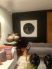 Black & Blue Feather | Mixed Media by Vero Gonzalez Ugarte. Item composed of canvas and paper