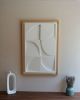 No. 119 Japandi Plaster Wall Relief - Scandinavian Decor | Wall Sculpture in Wall Hangings by Joseph A