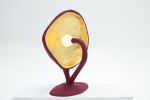 Playful Red Table Lamp - IC 3 by Studio Josha | Lamps by Studio Josha. Item made of steel with fiber works with contemporary & eclectic & maximalism style