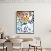 Energy Abstract Painting 30x40in Custom | Oil And Acrylic Painting in Paintings by Monika Kupiec Abstract Art. Item made of canvas with synthetic works with art deco style