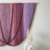 Modern Pastel Boho Chic Fiber Art Wall Hanging | Tapestry in Wall Hangings by Mercy Designs Boho. Item composed of birch wood and fiber in boho or minimalism style