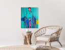 Falling Silence — Alienation Series | Paintings by Gela Mikava. Item made of fabric works with contemporary & eclectic & maximalism style