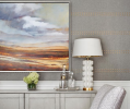 Rain - abstracted landscape oil painting | Oil And Acrylic Painting in Paintings by Caroline Adams. Item composed of canvas and synthetic