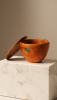 Sculptural Apple Wood Vessel with Green Resin | Decorative Bowl in Decorative Objects by Holzkunst Samuel Meisinger. Item made of wood works with contemporary & art deco style