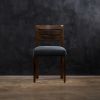 Exotic Wood and Leather Side Chair from Costantini, Renzo | Dining Chair in Chairs by Costantini Design. Item composed of wood and fabric