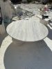 Round Travertine Coffeee Table - Marble Coffee Table | Tables by Tinella Wood. Item composed of marble in minimalism or contemporary style