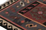 Vintage Zanjan Persian Kilim Runner Rug, Gray with Tribal | Area Rug in Rugs by Rug and Kilim