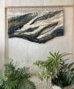 Woven Wall Tapestry "Sea Cliffs" | Wall Sculpture in Wall Hangings by Tissage Sauvage. Item made of wood & cotton compatible with boho and coastal style