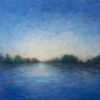 Reflections on the River | Oil And Acrylic Painting in Paintings by Victoria Veedell. Item made of canvas with synthetic works with contemporary style
