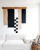 Noir Wall hanging Kilim | Tapestry in Wall Hangings by Mumo Toronto. Item composed of wood and wool in boho or contemporary style