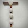 Fiber Pearls Banbas sculpture - Macrame Wall hanging | Wall Hangings by HILO Fiber Art. Item made of walnut & fiber