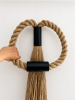 Jute rope & blackened steel- XL | Wall Sculpture in Wall Hangings by Olivia Fiber Art. Item composed of steel and fiber in boho or minimalism style