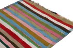 1950s Vintage Chaput Kilim in Rainbow Stripes, Geometric | Area Rug in Rugs by Rug and Kilim
