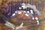 The Path Beneath the Rain | Oil And Acrylic Painting in Paintings by PUGMATIK. Item made of canvas works with contemporary & country & farmhouse style