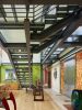 Custom Stair + Bridge | Sculptures by Amuneal. Item composed of steel & glass
