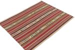 1950s Vintage chaput Kilim in Red, Beige-Brown, Multicolor | Area Rug in Rugs by Rug and Kilimarea