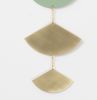 Verbena Wall Hanging in Green and Polished Brass | Sculptures by Circle & Line