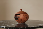 Apple Root & Rosewood Lidded Vessel | Decorative Bowl in Decorative Objects by Holzkunst Samuel Meisinger. Item made of wood works with art deco & modern style