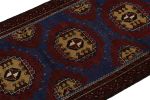 Rug & Kilim's Baluch Tribal Rug in Blue with Red & Beige | Area Rug in Rugs by Rug and Kilim
