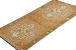 Vintage Turkish Rug in Pink and Cream with Floral Medallions | Area Rug in Rugs by Rug and Kilim