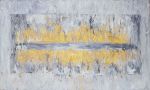 Ice Cube Rectangle | Oil And Acrylic Painting in Paintings by Jill Krutick | Jill Krutick Fine Art in Mamaroneck. Item composed of canvas and synthetic