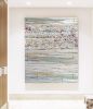 Cascading Sediment Number 6 | Mixed Media by Kari Souders. Item made of wood with canvas works with boho & contemporary style
