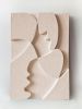 Minimalistic Style Wall Sculpture, Plaster Wall Art | Sculptures by Vaiva Art Atelier. Item composed of wood and marble in minimalism or contemporary style