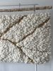 Wool Wall Hanging | Modern Fiber Art "Kintsugi in Fiber" | Wall Sculpture in Wall Hangings by Tissage Sauvage. Item composed of wood and cotton in boho or minimalism style