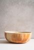 Beige Matte Stoneware Salad Serving Bowl | Serveware by Creating Comfort Lab. Item made of wood