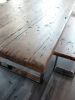Rustic wood table and benches | Dining Table in Tables by Abodeacious. Item composed of wood and steel